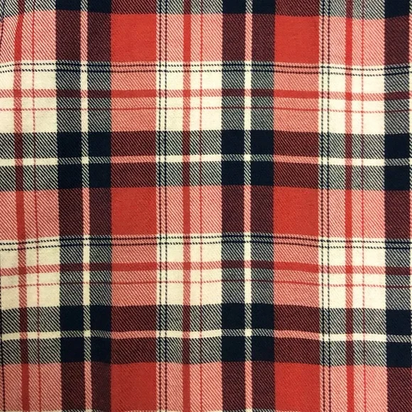 Torrid Plaid Camp Shirt Womens Plus SZ 2X Button Down Red Blue Classic Americana - Picture 8 of 11